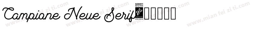 Campione Neue Serif字体转换